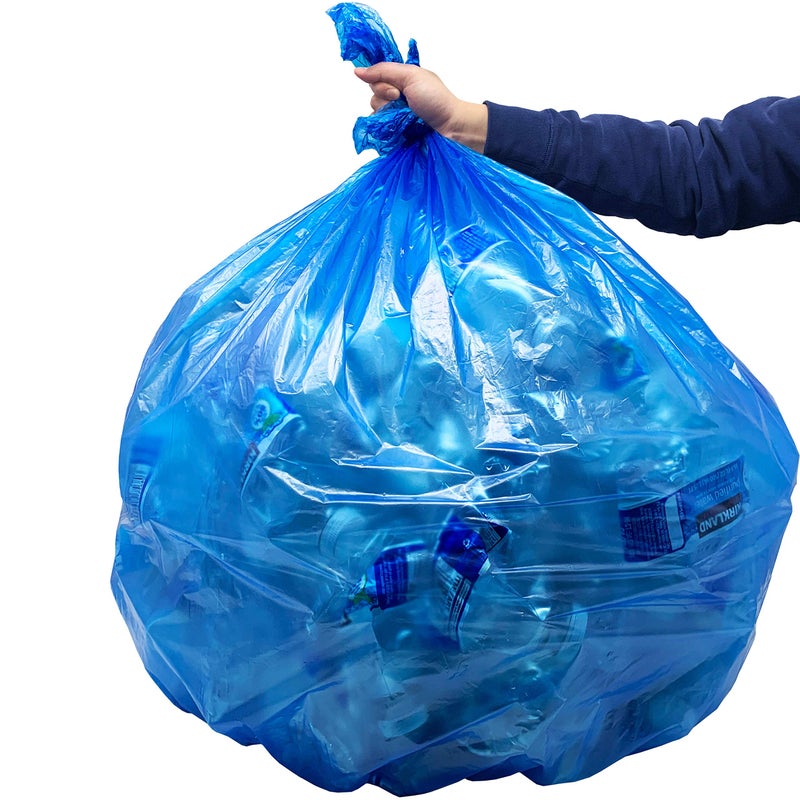 Reli. SuperValue 55-60 Gallon Recycling Bags | 75 Count | Blue Trash Bags | Made in the USA - Image 2